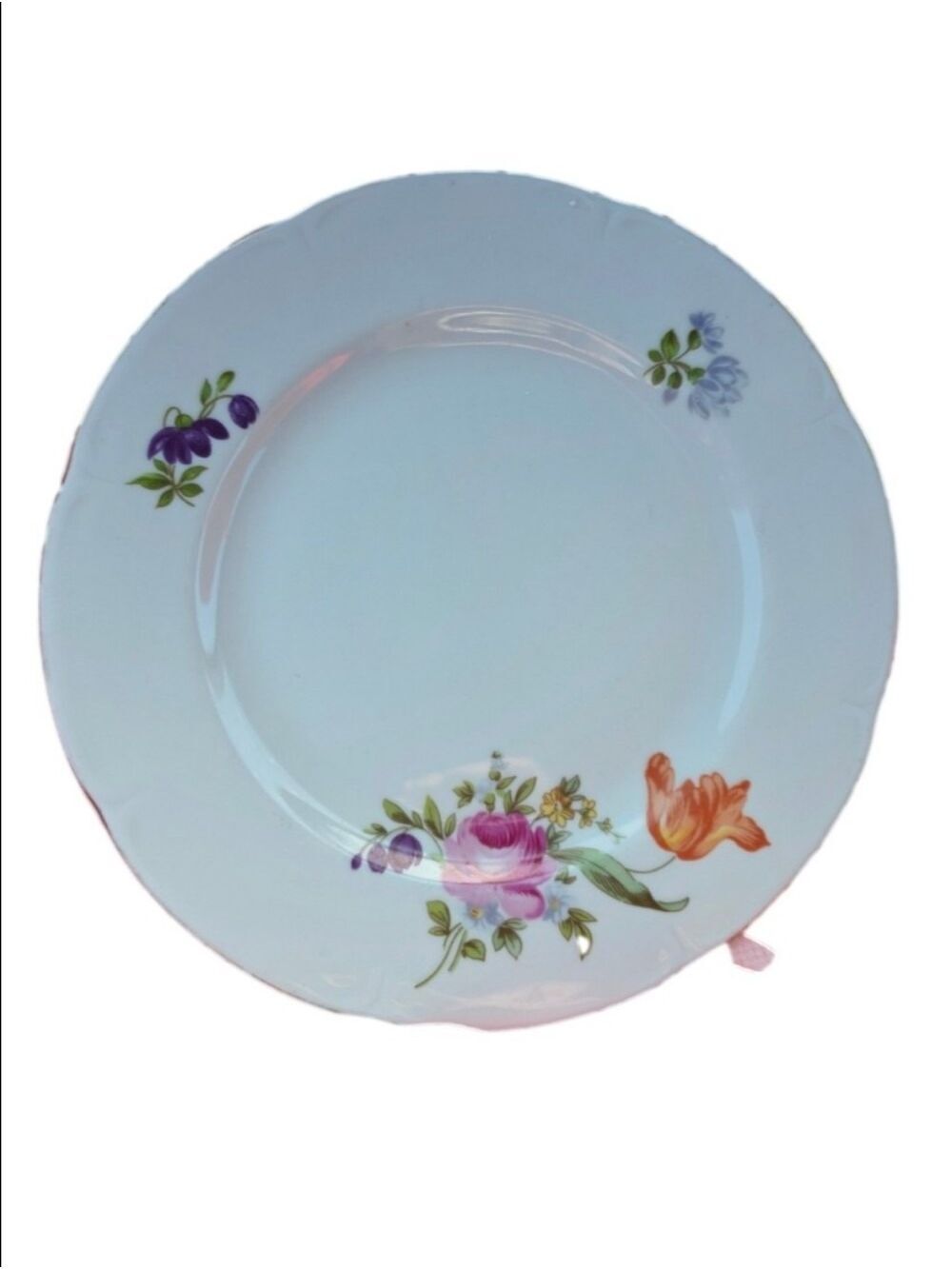 Vintage Floral Ceramic Salad Plate Replacement GDR 7.5 Inch Round Dinnerware